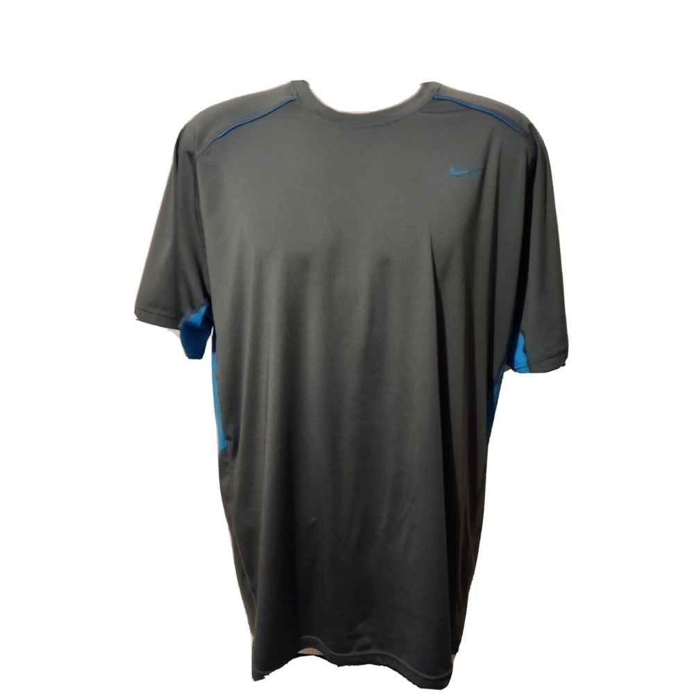 Nike Dri-Fit Training Shirt Mens Size XXL 2XL Nike logo. Mesh under arms Gray